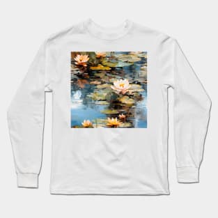 Monet Style Water Lilies 8 Long Sleeve T-Shirt